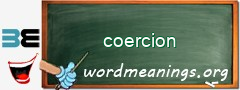 WordMeaning blackboard for coercion